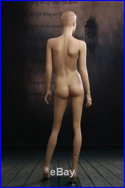 Female Fleshtone Full Body Mannequin with Molded Hair And Realistic Face