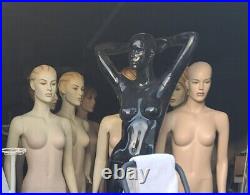Female Fleshtone Full Body Mannequin with Molded Hair & Realistic Face with Stand
