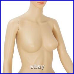 Female Fleshtone Full Body Mannequin with Molded Hair & Realistic Face with Stand