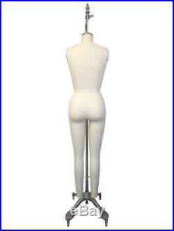 Female Full Body Dress Form Sewing Mannequin with Hip and Collapsible Shoulders