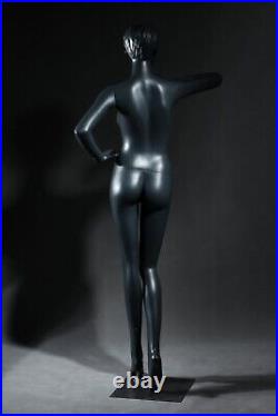 Female Full Body Fiberglass Mannequin Abstract Style Grey Color (ads1)