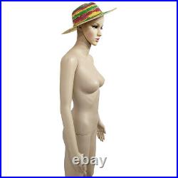 Female Full Body Realistic Mannequin Display Head Turns Dress Form & Base 176cm
