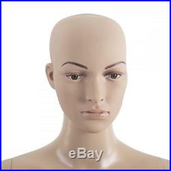 Female Full Body Realistic Mannequin Display Head Turns Dress Form wBase 175