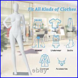 Female Full Body Realistic Mannequin Display Head Turns Dress Form withBase