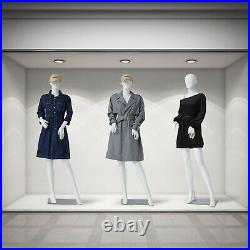 Female Full Body Realistic Mannequin Display Head Turns Dress Form with Base