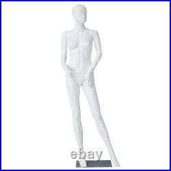 Female Full Body Realistic Mannequin Display Head Turns Dress Form with Base 70 in