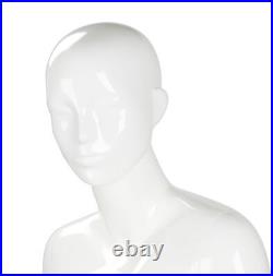 Female Glossy White Cameo Fiberglass Mannequin Height 5'10 With Base