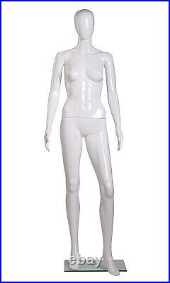 Female Glossy White Plastic Mannequin Pose 1
