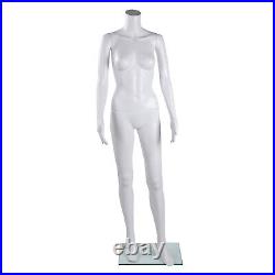 Female Headless White Plastic Mannequin WithStraight Arms Height 5'4 With Base