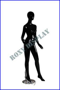 Female Highend Fiberglass Egg Head Mannequin Display Dress Form #MD-A2BK1-S