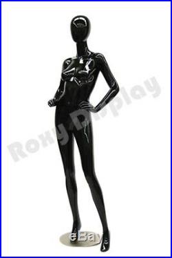Female Highend Fiberglass Egg Head Mannequin Display Dress Form #MD-A4BK1-S