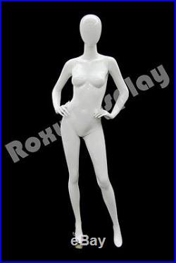 Female Highend Fiberglass Egg Head Mannequin Display Dress Form #MD-A4W1-S