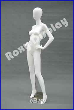 Female Highend Fiberglass Egg Head Mannequin Display Dress Form #MD-A4W2-S