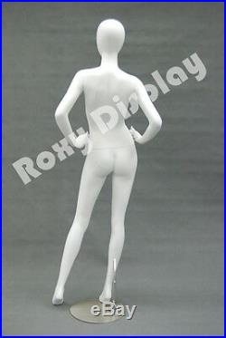 Female Highend Fiberglass Egg Head Mannequin Display Dress Form #MD-A4W2-S