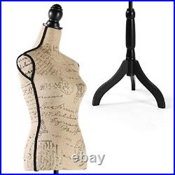 Female Mannequin Adjustable Dress Form-Large Torso Tripod Stand Display, 100%