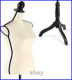 Female Mannequin Adjustable Dress Form-Large Torso Tripod Stand Display, 100%