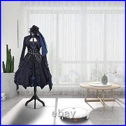 Female Mannequin Adjustable Dress Form-Large Torso Tripod Stand Display, 100%