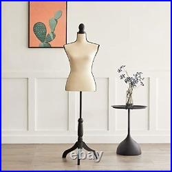 Female Mannequin Adjustable Dress Form-Large Torso Tripod Stand Display, 100%