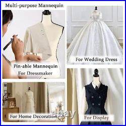 Female Mannequin Body, Sewing Mannequin Torso Dress Form, Adjustable Beige