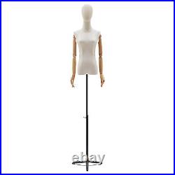 Female Mannequin Body Torso Dress Model Display Form with Adjustable Tripod Base