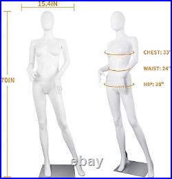 Female Mannequin Dress Form Mannequin Body Faceless 70 Inches Adjustable