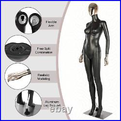 Female Mannequin Full Body Black- 70'' Mannequin Dress Form Display Full Body