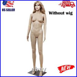 Female Mannequin Full Body PP Realistic Display Head Turns Dress Form Body Model