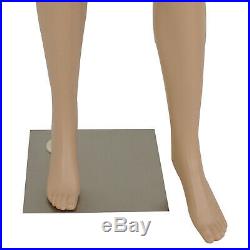 Female Mannequin Full Body PP Realistic Display Head Turns Dress Form with Base