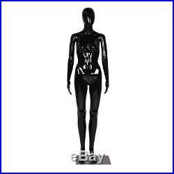 Female Mannequin Plastic Full Body Dress Form Display EggHead High Gloss Black