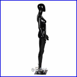Female Mannequin Plastic Full Body Dress Form Display EggHead High Gloss Black