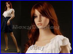 Female Mannequin Plastic Unbreakable Display Head Turns Dress Form G4 + Free Wig