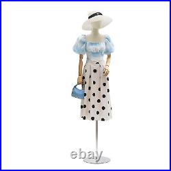 Female Mannequin Realistic Torso Half Body Head Turn Dress Form Display withBase