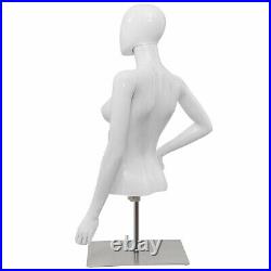 Female Mannequin Realistic Torso Half Body Head Turn Dress Form Display withBase