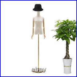 Female Mannequin Realistic Torso Half Body Head Turn Dress Form Display withBase