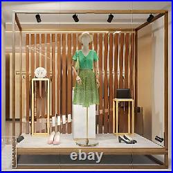 Female Mannequin Realistic Torso Half Body Head Turn Dress Form Display withBase