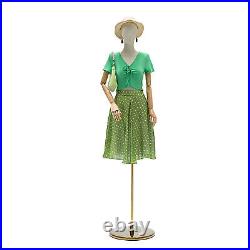 Female Mannequin Realistic Torso Half Body Head Turn Dress Form Display withBase