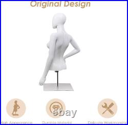 Female Mannequin Torso Adjustable Height Detachable Arms Dress Form Display