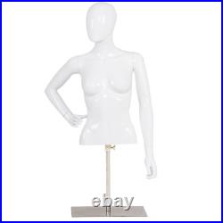 Female Mannequin Torso Adjustable Height with Metal Stand