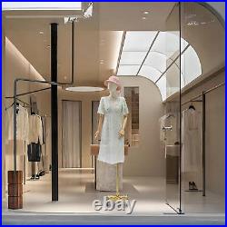 Female Mannequin Torso Dress Clothing For Display with/ wheel Metal Stand