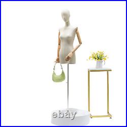 Female Mannequin Torso Dress Clothing Form Display Body WithHead Hand Tripod Stand