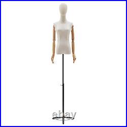 Female Mannequin Torso Dress Clothing Form Display Body WithHead Hand Tripod Stand