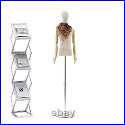 Female Mannequin Torso Dress Clothing Form Display Body WithHead Hand Tripod Stand