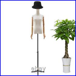 Female Mannequin Torso Dress Clothing Form Display Body WithHead Hand Tripod Stand