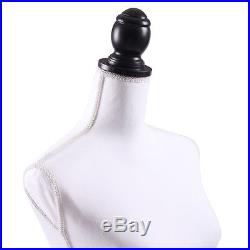 Female Mannequin Torso Dress Clothing Form Display WithBlack Tripod Stand New