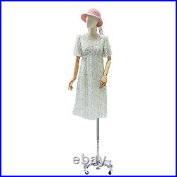 Female Mannequin Torso Dress Form Clothing Display Model Body Stand With Wheels