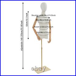 Female Mannequin Torso Dress Form Display Adjustable Height Tshirt Display Body