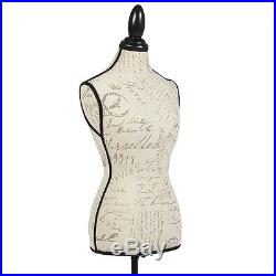 Female Mannequin Torso Dress Form Display With Black Tripod Stand Designer Pattern