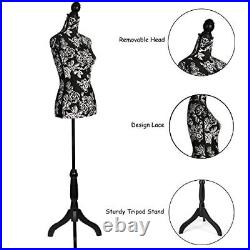 Female Mannequin Torso Dress Form Height Adjustable Pinnable Mannequin Body w