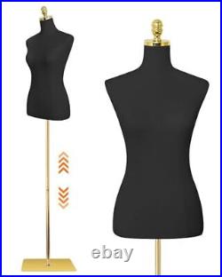 Female Mannequin Torso Dress Form Manikin with Metal Bracket and Rectangular