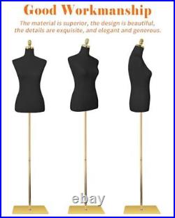 Female Mannequin Torso Dress Form Manikin with Metal Bracket and Rectangular